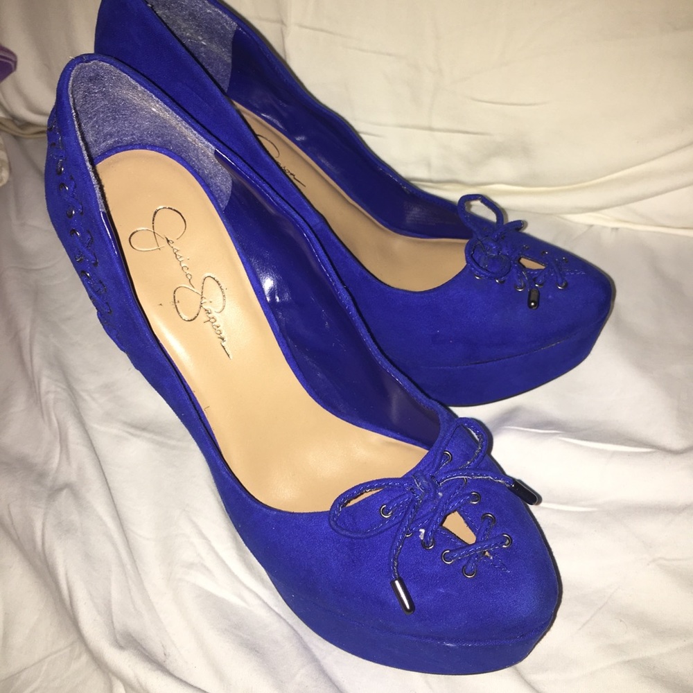 Jessica Simpson Blue Heels